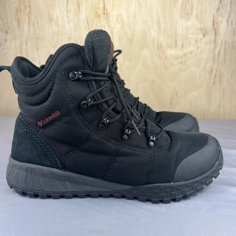 Columbia Fairbanks Black Mens Size 11 Boots Waterproof Omni-Heat BM2806-010-Used